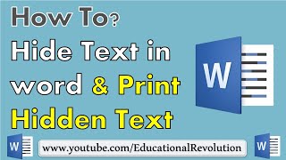 How to hide Text in Word Document and Print Hidden Text ~ Magic Trick