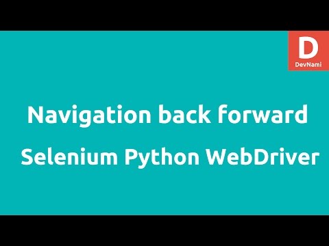 Python Selenium Navigation Back Forward Button