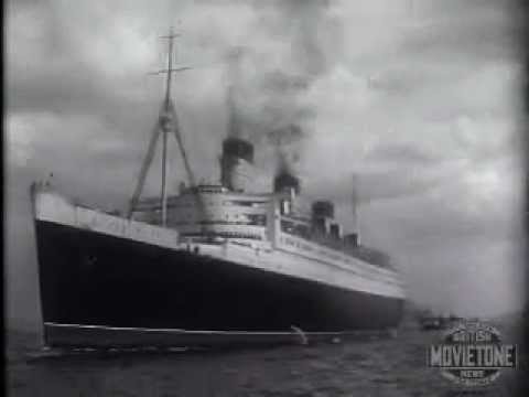 British Movietone News: RMS Queen Mary: Britain's wonder ship negotiates hazards of first voyage