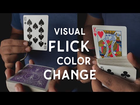Visual Flick Card Color Change Tutorial || Instant Visual Color Change (In Hindi)