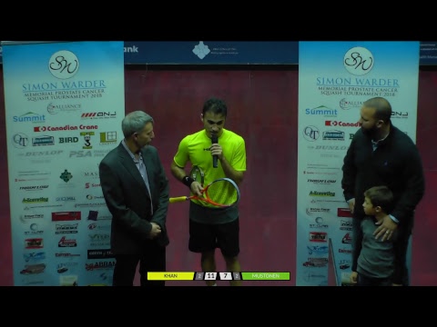 Simon Warder Memorial Squash Tournament 2018 Men's FNL - Henrik Mustonen(FIN) vs Shahjahan Khan(PAK)