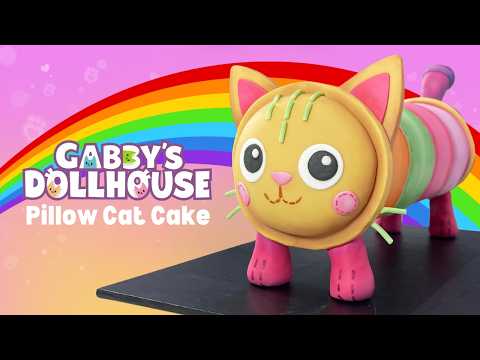How to Make a Pillow Cat Cake from Gabby's Dollhouse | Fun & Easy Tutorial 😀