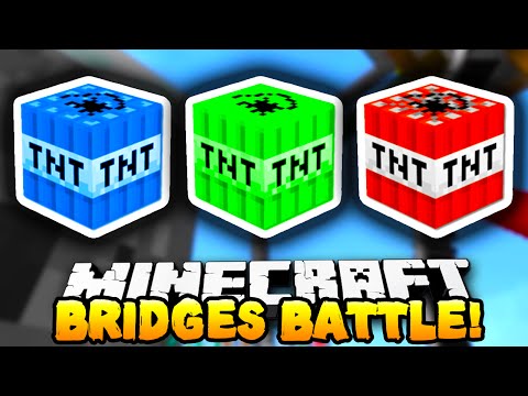 Minecraft - BRIDGES BATTLE "TNT SKY BASE!" #2 - w/ Preston, Nooch & Kenny