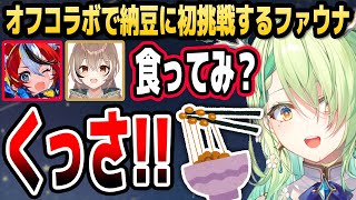 納豆を食べたことがないファウナにオフコラボで実際に食べさせてみた結果…【ホロライブEN切り抜き/セレス・ファウナ/七詩ムメイ/ハコス・ベールズ/日本語翻訳】