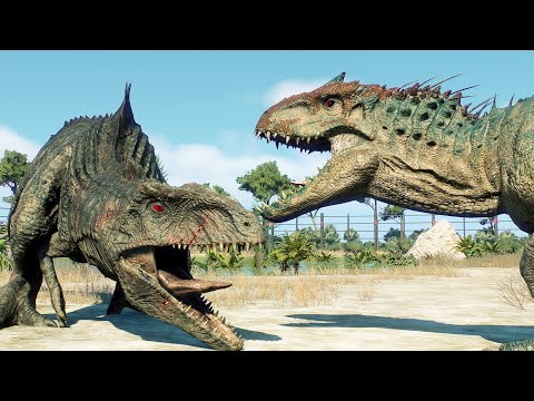 ALL CARNIVORE DINOSAURS BATTLE ROYALE IN JURASSIC WORLD EVOLUTION 2