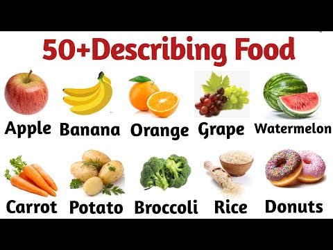 Describing Foods Name Vocabulary With Sentence | Common Food Name | English Food Vocabulary Simple