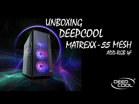 Deepcool MATREXX 55 MESH Šoninis langas, Juodas, E-ATX, Maitinimo blokas Nr. video