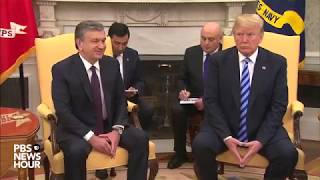 WATCH: President Trump holds meeting with Uzbek President at White House
