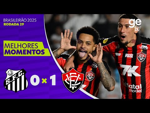Gols e lances de Santos x Vitória