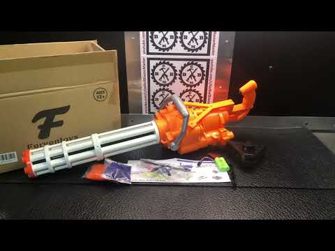 Showcase and Setup - Ferven Toys Gatling Gun M134 Gel Ball Blaster