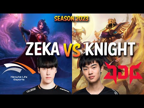 HLE Zeka vs JDG Knight - Zeka LEBLANC vs Knight AZIR Mid - Patch 13.12 KR Ranked