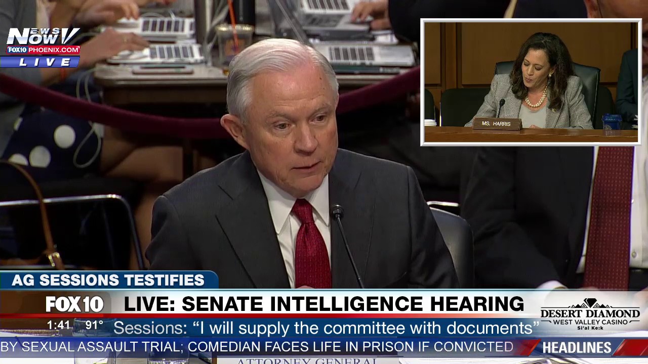 HEATED: Sen. Kamala Harris vs. AG Jeff Sessions - Senate Intelligence Committee Hearing (FNN)