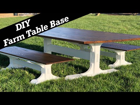 Making a Trestle Base for a Farm Table