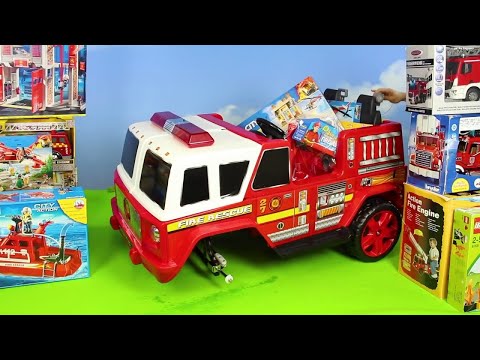 Bir itfaiye aracı bir yangını söndürür