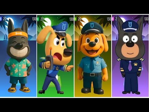 SHERIFF LABRADOR EXE vs DOBIE EXE vs SHERIFF PAPILLON EXE x Coffin Dance | part 51 Tiles Hop 