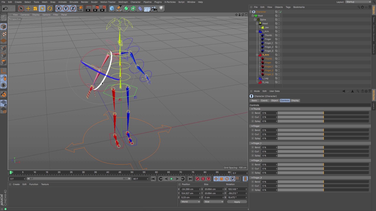 Cinema 4D Tutorial - Character Builder Advanced Biped Rig - YouTube