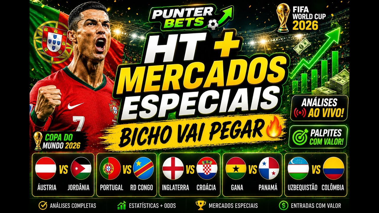💸 As Melhores Entradas HT da Copa Hoje! Cristiano Ronaldo Pode Decidir!