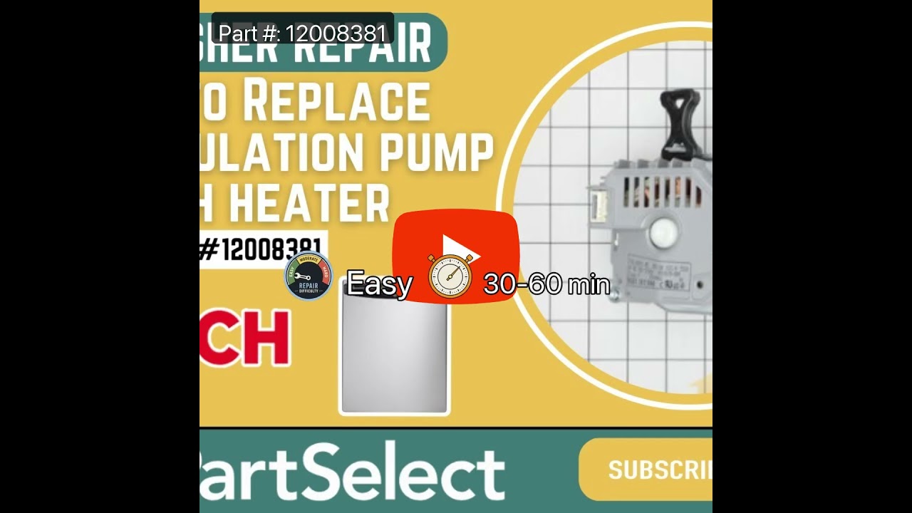 Replacing the Dishwasher Circulation Pump with Heater