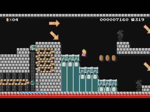 ピーチ「マリオが来ないから自力脱出したった。」 Escape by ひろき - Super Mario Maker - No Commentary 1bs 1bt