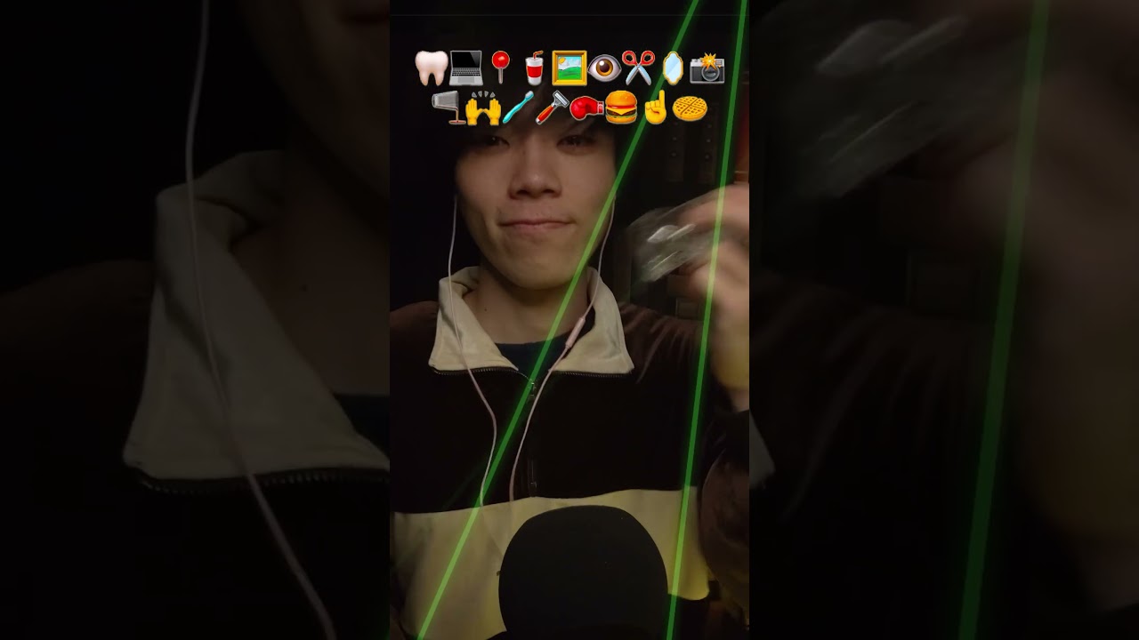 17 Trigger ASMR  (No Talking) 🦷💻🗣️❌ #asmr #emojichallenge #shorts