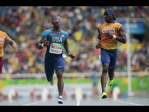Athletics | Men's 100m - T11 Round 1 heat 5 | Rio 2016 Paralympic Games