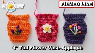 Flower Vase Applique - Mother's Day LIVE STREAM - Jayda InStitches - May 11, 2025