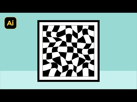 Distorted checkered pattern black and white background design in illustrator