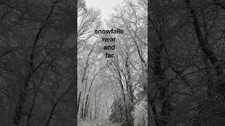 Experience Snowfall, Near or Far, as Doris Day sings 🎶 Snowfall!