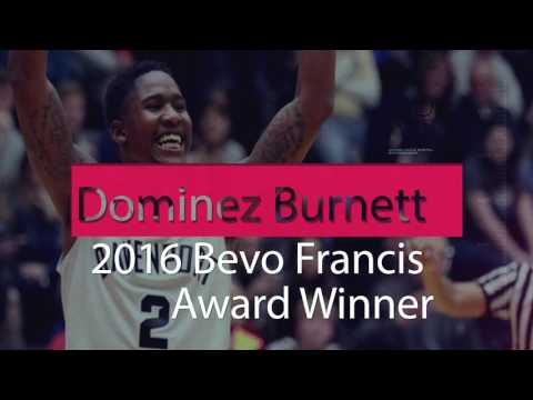 Dominez Burnett 2016 Bevo Francis Award Winner