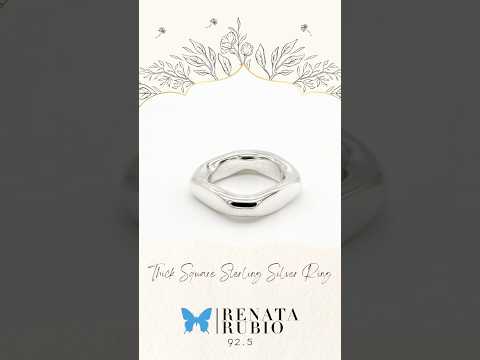 Thick Square Sterling Silver Ring