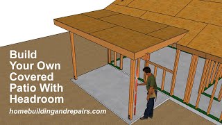 How To Build Small Covered Patio Roof And Concrete Floor - Do It Better Yourself And Save Money