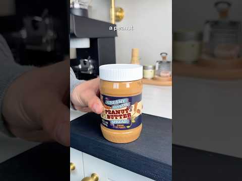making a latte with peanut butter
