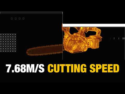 DEWALT akumuliatorinis grandininis pjūklas  DCM565N-XJ - 18V - 30 cm be akumuliatoriaus ir kroviklio video