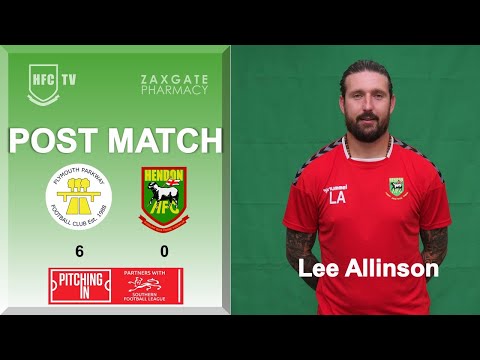 Lee Allinson post match v PLYMOUTH PARKWAY - 22 October 2022