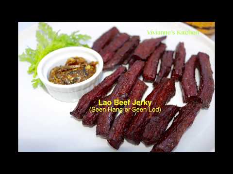 How To Make Lao Beef Jerky (Seen Hang or Seen Lod)-...
