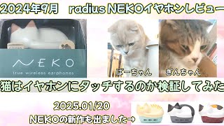 【NEKOイヤホン レビュー＆「猫はイヤホンにタッチするのか」検証してみた】