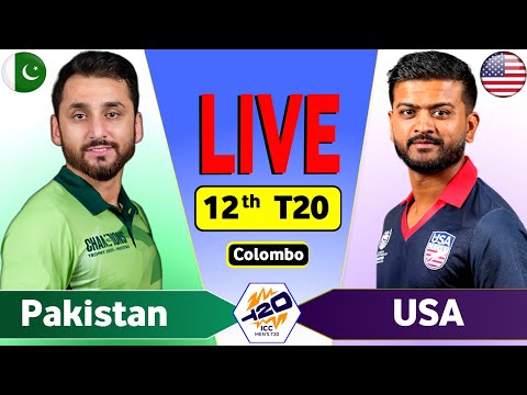 Pakistan vs USA – Match 12 | Live Cricket Match Today | PAK vs USA Live Score & Commentary