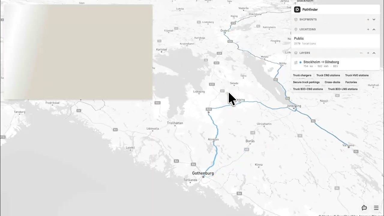 Add waypoints and replan chargestops for a route