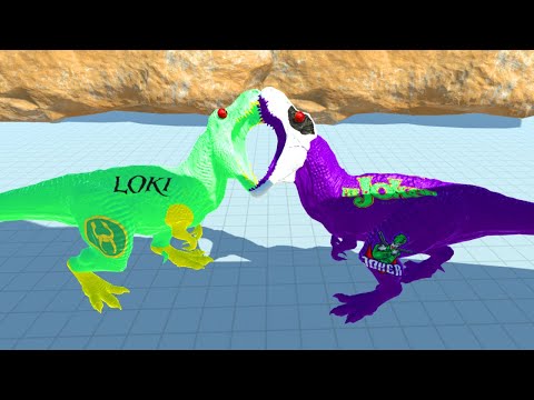 JOKER T REX MOUNTAIN DEATH RUN - Animal Revolt Battle Simulator