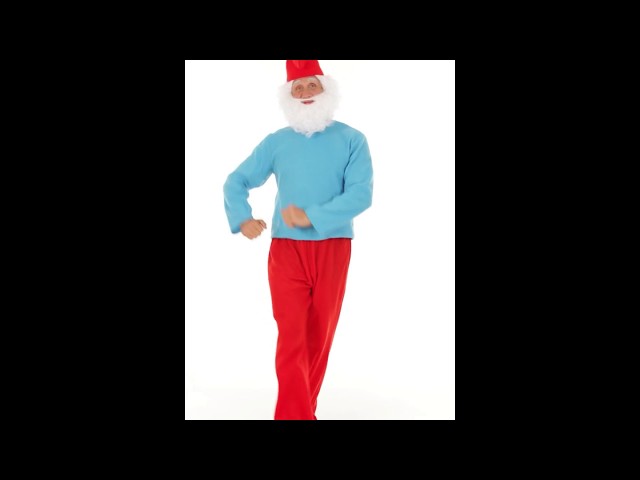 Vídeo relacionado con Funidelia Disfraz Oficial de Papá Pitufo para hombre, Incluye top, pantalón con cubrebotas, cola y gorro con barba, Los Pitufos - Traje para adultos para fiestas, Carnaval y Halloween, Talla M-L