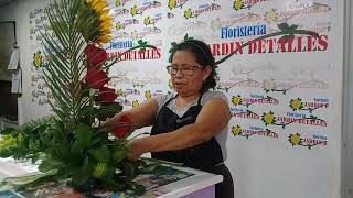 !!! ARREGLO DE FLORES CON ROSAS Y GIRASOLES FACIL Y SENCILLO !!!