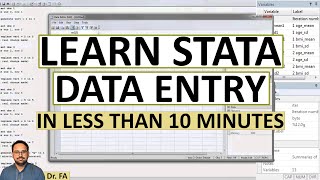 Stata for Beginners: How to Create Variables and Enter Data in Stata 18