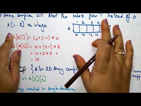 1 D Array representation | Row Major Column Major order | Data Structures | Lec 8 | Bhanu Priya