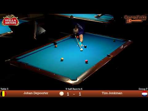 3rd Stella Artois Open 2018 | Johan Depoorter (BEL) v Tim Jonkman (NL) | Group Stage