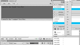 Web Design Basics: Dreamweaver CC 2015 CSS for DIV tags