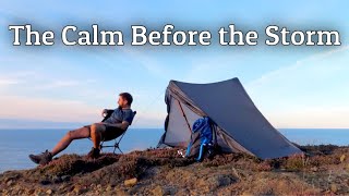 Solo Cliff Camping in Gale Force Winds - Unexpected Bad Weather