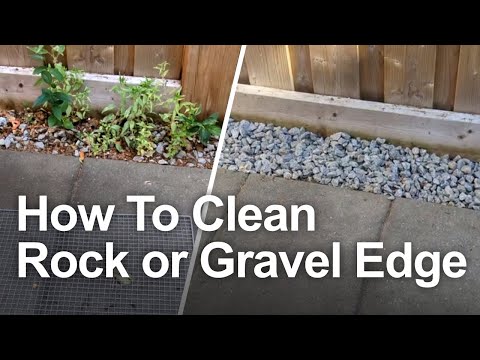 How to Clean Gravel or Rock Edge Border on a Patio or Garden