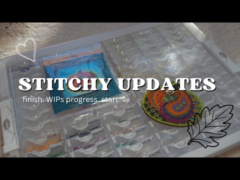 Flosstube #76 Cross Stitch Updates. WIPs progress. Mill Hill. Lizzie Kate. Owl Forest. Dimensions