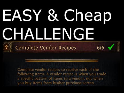 [3.16 Scourge] Easy Challenge | Complete Vendor Recipes