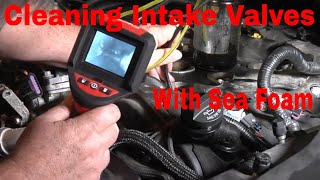 Chevy 3.6 v6 intake valve cleaning with sea foam